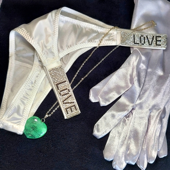 White Satin Panties. White Satin Thong. Women Satin. Santin Soft Thong. - Picture 6 of 6